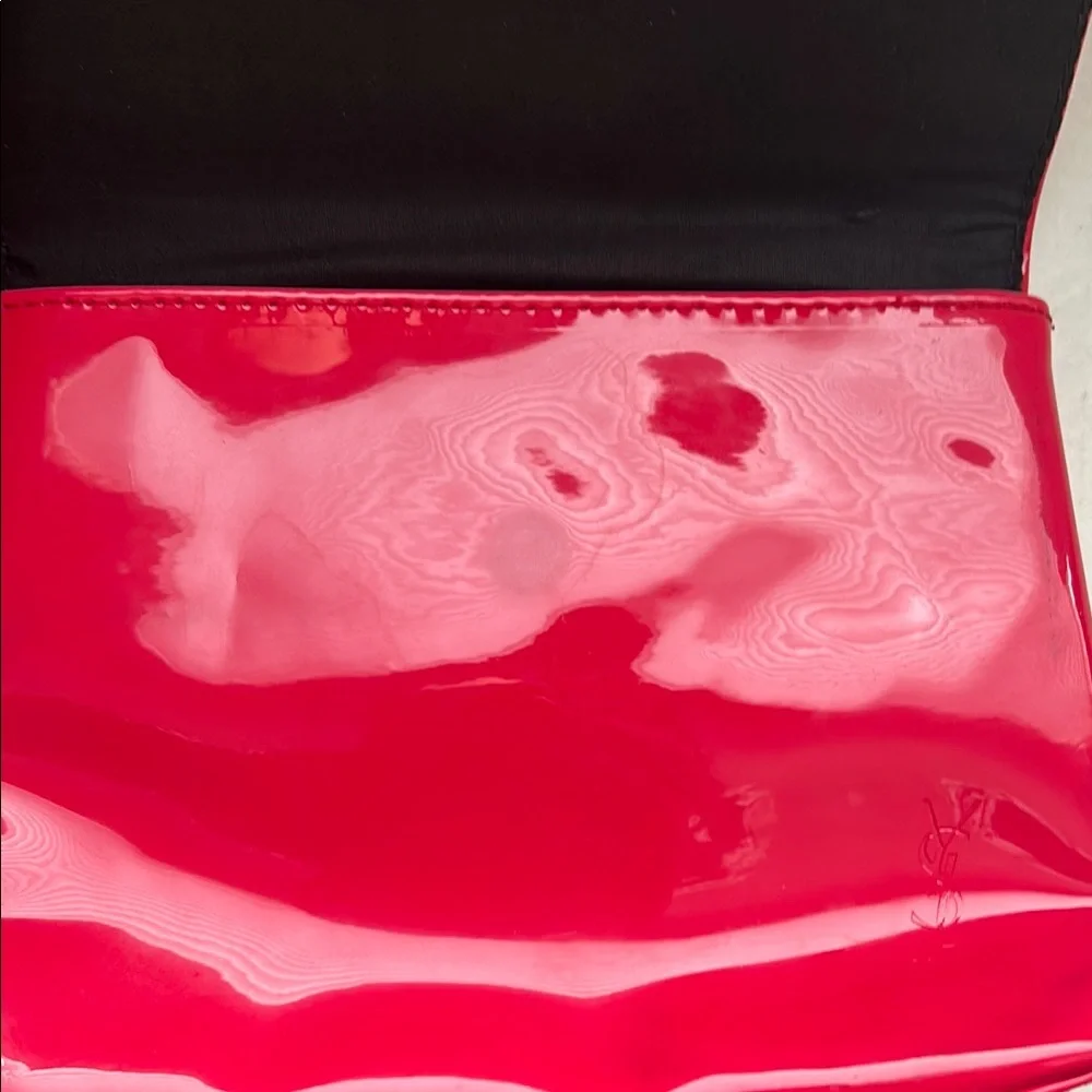 YSL Pink Patent Leather Clutch/Beauty Bag - Picture 5 of 6
